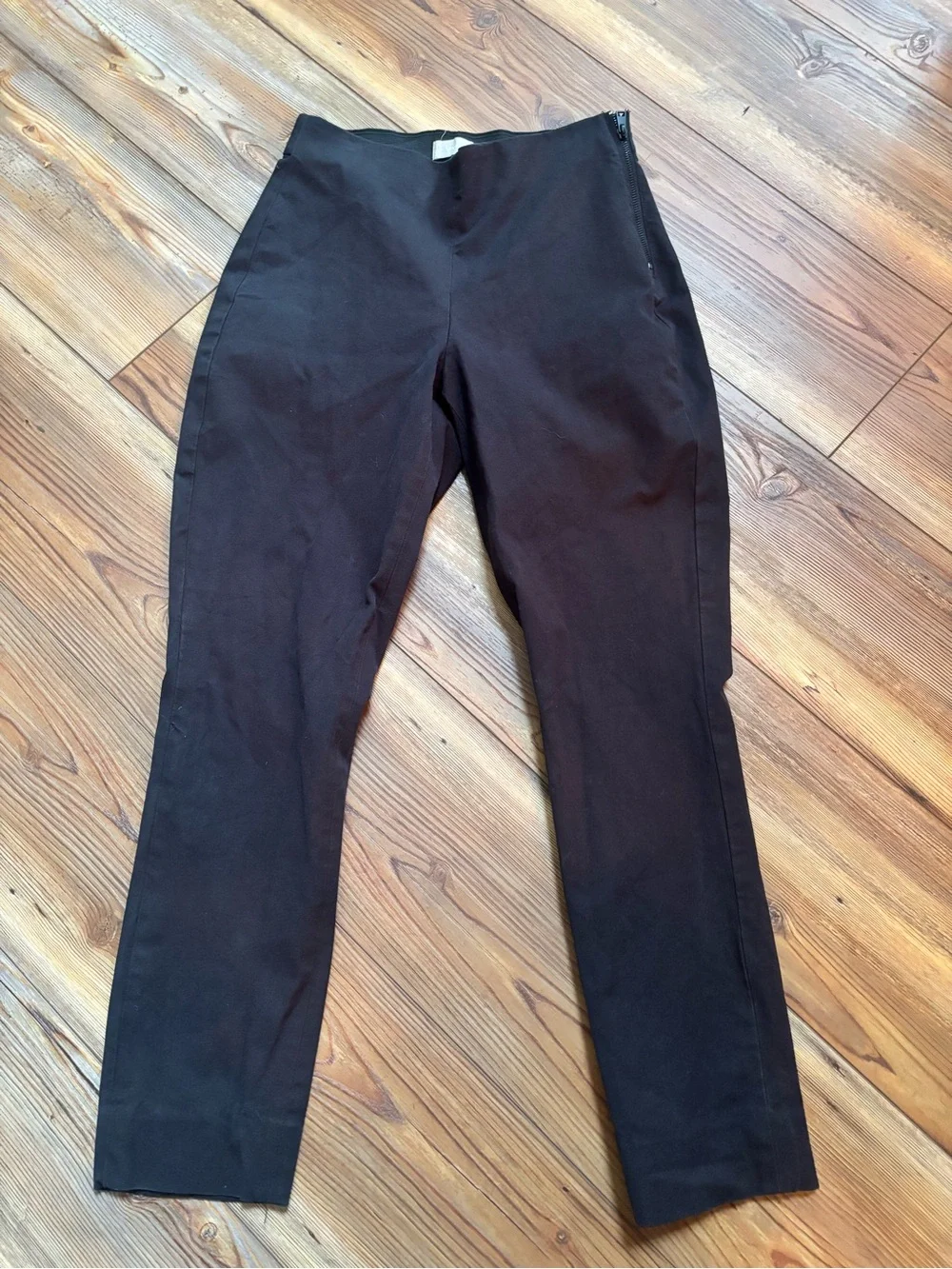 Black High-Waist Straight Leg Pants